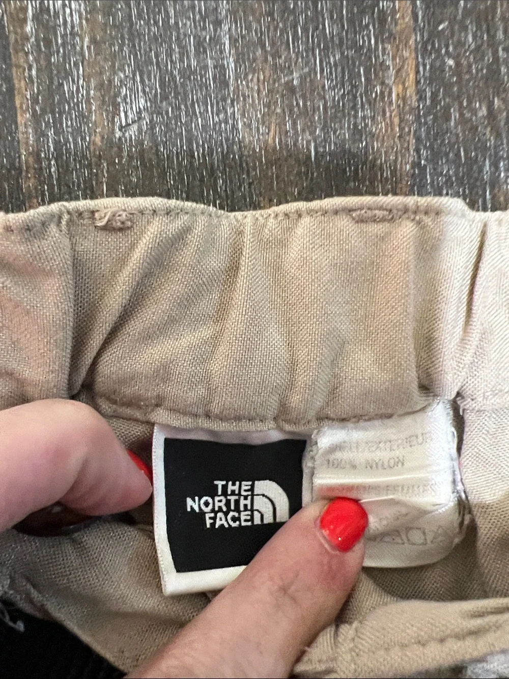 The North Face Men's Light Beige Relaxed Chinos with Webbing Belt